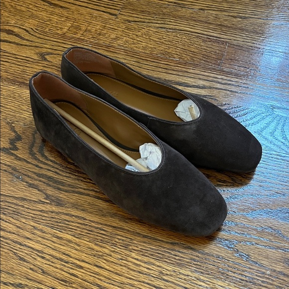 MADEWELL Mylie Ballet Flats in dark carob brown suede size 8.5 - Picture 3 of 4